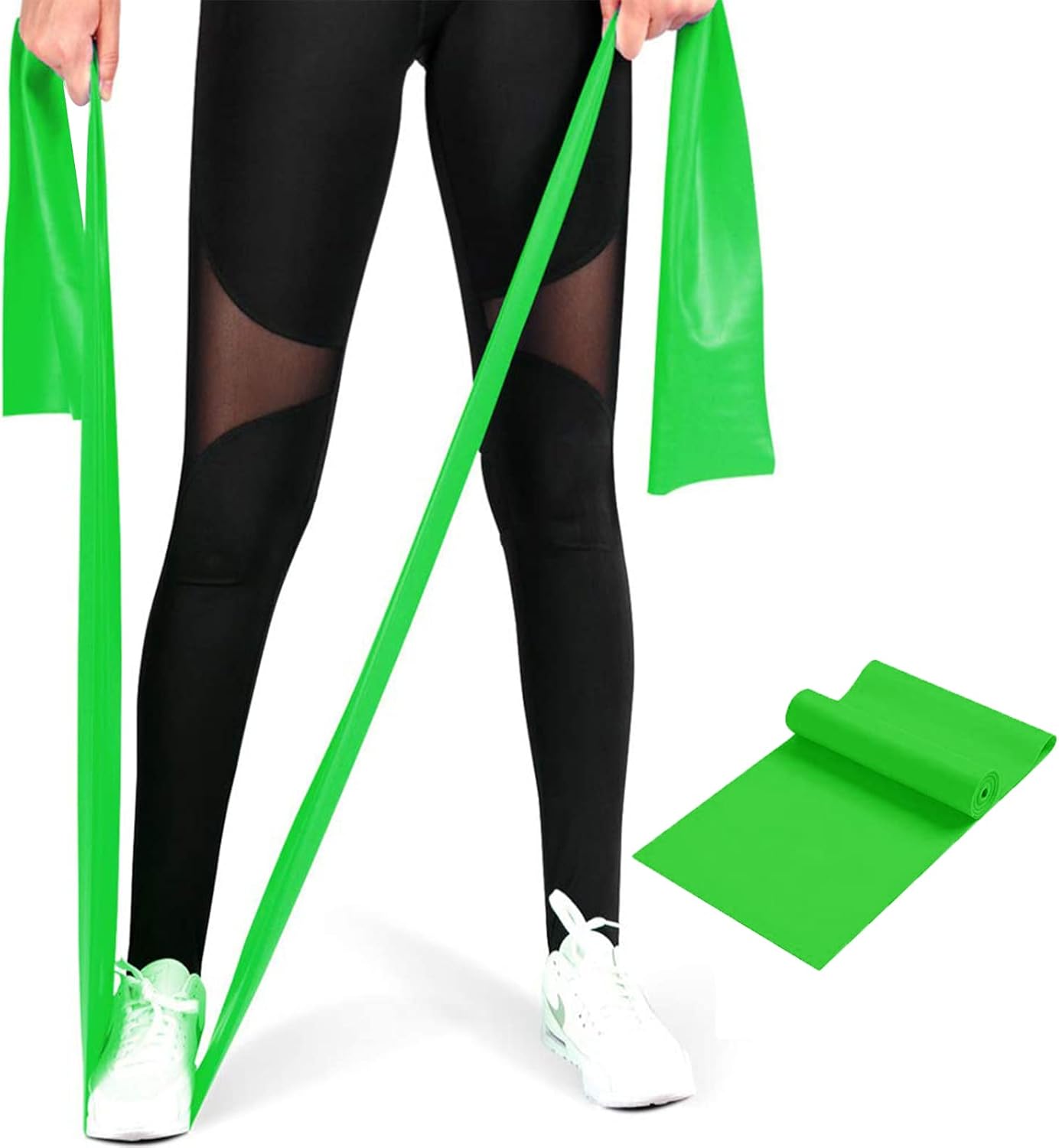 Resistance Bands for Home Workout,Long Exercise Band for Physical Therapy | Non-Latex 59inch Elastic Fitness Bands for Yoga,Pilates,Gym,Travel, Home Exercise Equipment for Women,Men,Pregnant,Seniors