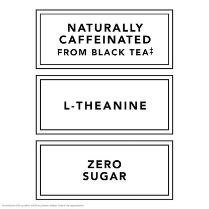 Pure Leaf Mental Focus Sparkling Real Brewed Iced Tea, Raspberry, 12 fl oz Cans, Caffeine, L Theanine, Zero Sugar, Zero Calories