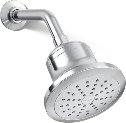 KOHLER 33631-Y-BN Cinq Round Single-Function Filtered Showerhead, Five-Layer Filtration, 2.5 GPM, Full Coverage Spray, Premium Durable Material, Vibrant Brushed Nickel