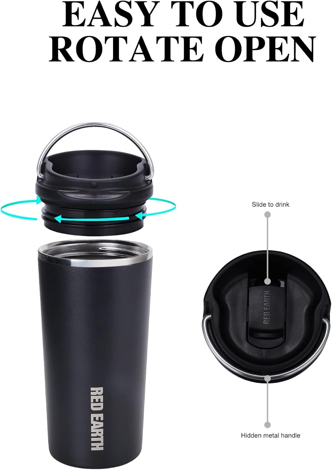 GiNT 17oz Travel Tea Mug with Infuser, 2 Lids. Vacuum Insulated 316 Stainless Steel Coffee Mug. Dishwasher Safe Tea Cup with Strainer for Hot & Cold Brew Coffee. Mothers Day Gifts for Mom (Green)