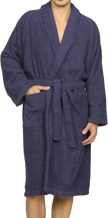 Cotton Unisex Terry Robe, Soft And Absorbent Robes For Men And Women, Bathroom Accessories