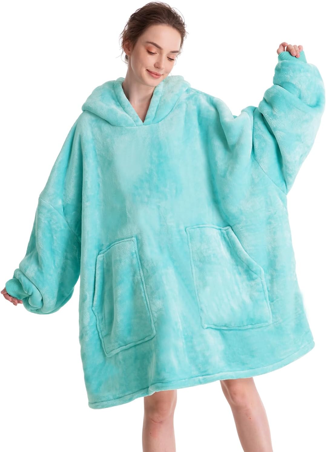 Aemicion Strawberry Blanket Hoodie,Oversized Sherpa Wearable Hooded Blanket,Warm Cozy Sweatshirt Gifts for Women Girls Adult