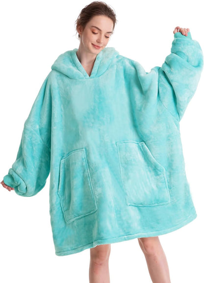Aemicion Strawberry Blanket Hoodie,Oversized Sherpa Wearable Hooded Blanket,Warm Cozy Sweatshirt Gifts for Women Girls Adult