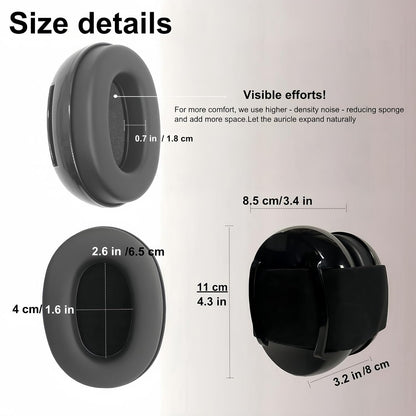 Noise Reduction Ear Muffs, Sound Proof Ear Protection, Earmuffs for Sleeping Noise Cancelling