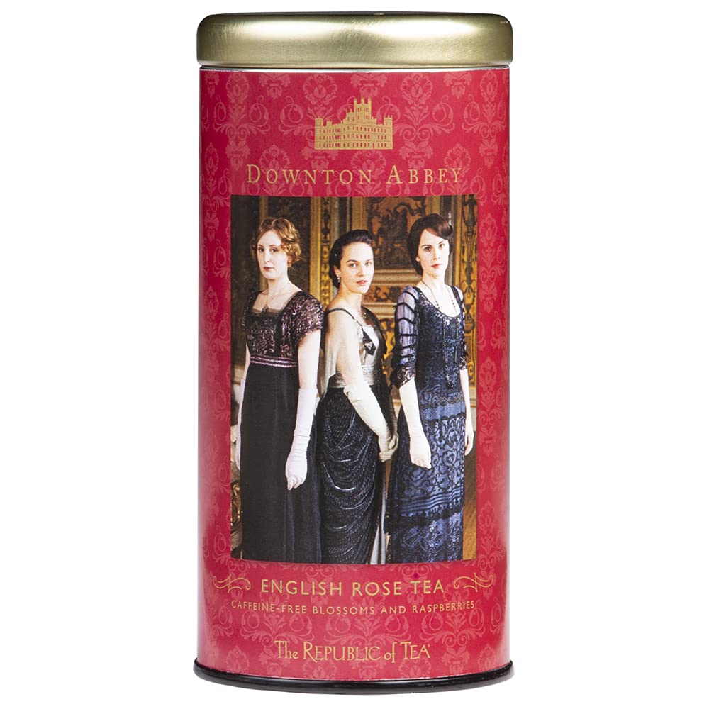 The Republic of Tea Downton Abbey English Rose Herbal Tea, 36 Count