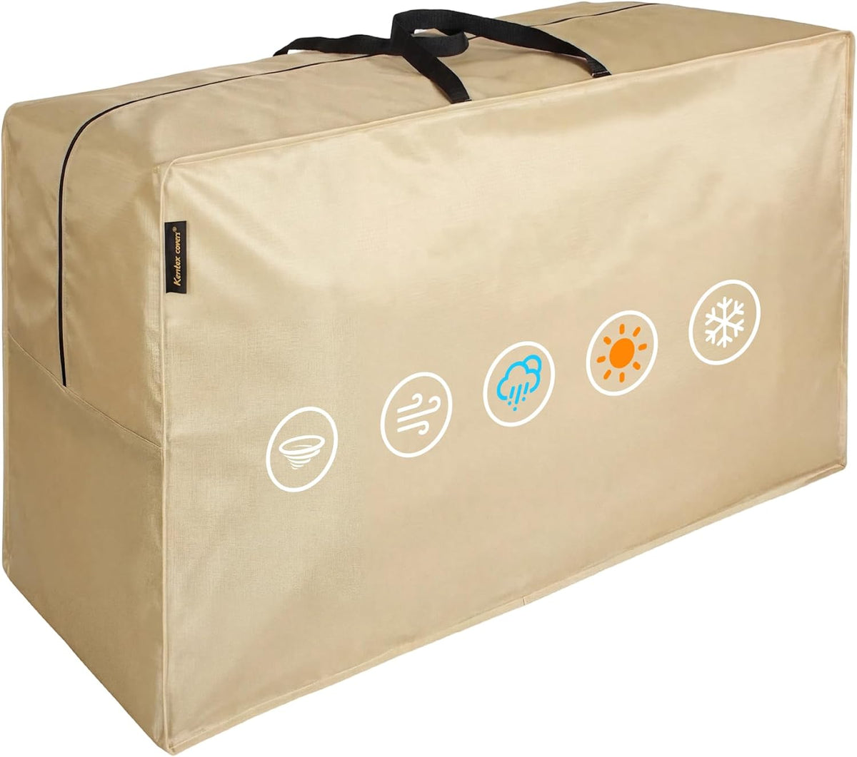 storagebag Patio Cushion Storage Bag, Outdoor Cushion Storage Bag,Waterproof Extra Large Furniture Storage Bag with Handle and Zipper, 48in L x 16in W x 22in H