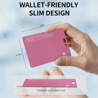 2 Pack Wallet Tracker Card for Apple & Android, Tracking Card for Backpacks