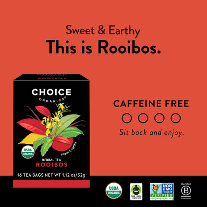 Choice Organics, Herbal Tea Variety Pack Sampler, 16 Tea Bags (3 Pack)