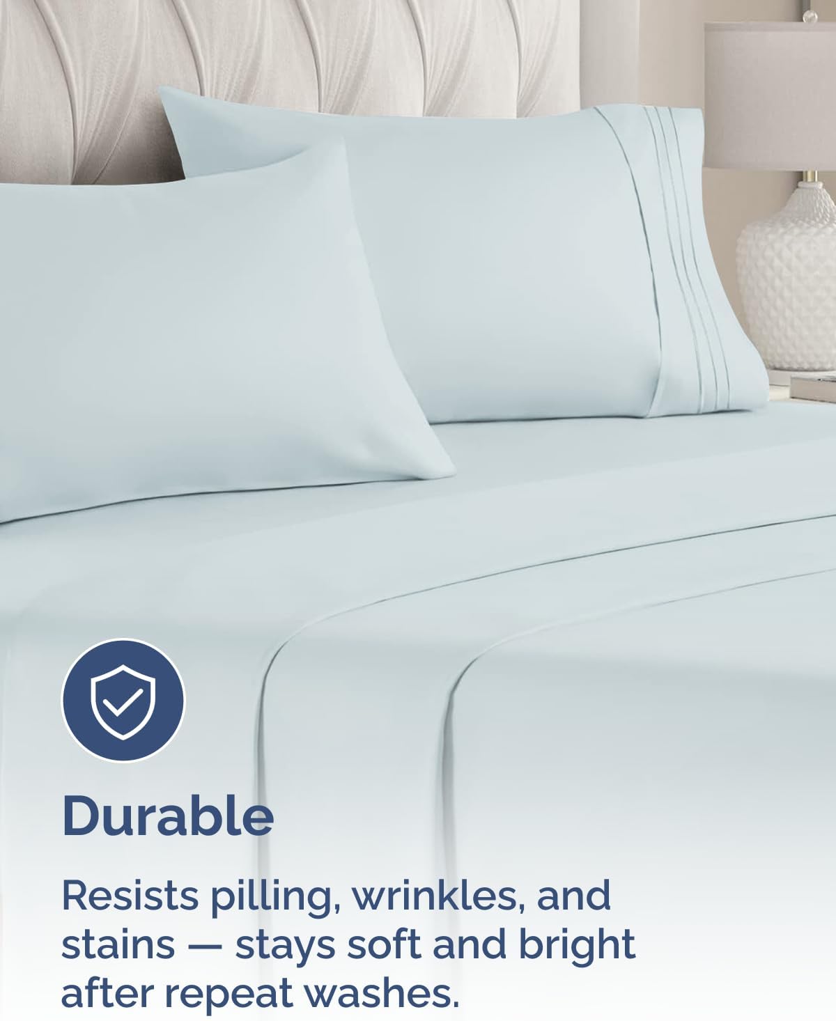 Standard Pillow Cases Set of 10 - Ultra Soft Hotel Quality Pillowcase Covers - Comfy, Cozy & Wrinkle Free - Shrink, Stain and Fade Resistant - Machine Washable Pillow Protectors - 10 Pcs Set - White - Colors B
