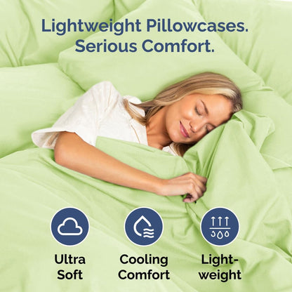 Standard Pillow Cases Set of 10 - Ultra Soft Hotel Quality Pillowcase Covers - Comfy, Cozy & Wrinkle Free - Shrink, Stain and Fade Resistant - Machine Washable Pillow Protectors - 10 Pcs Set - White - Colors A