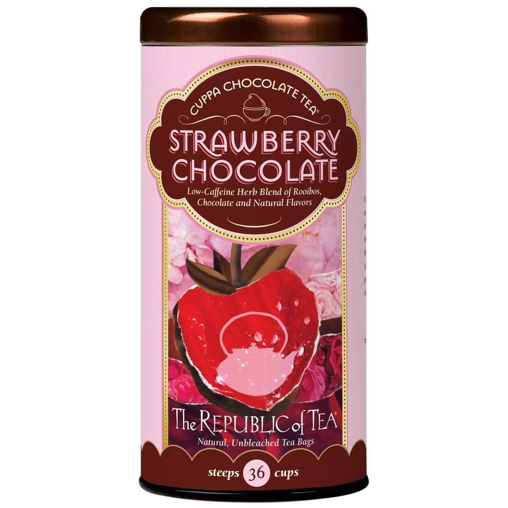 The Republic of Tea Cuppa Chocolate Strawberry Herbal Tea, 36 Count