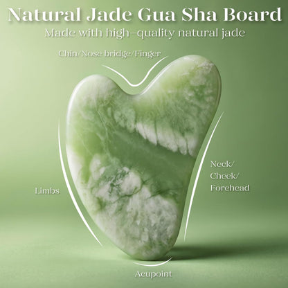 BAIMEI IcyMe Gua Sha & Jade Roller Set for Facial Sculpting and Relaxation