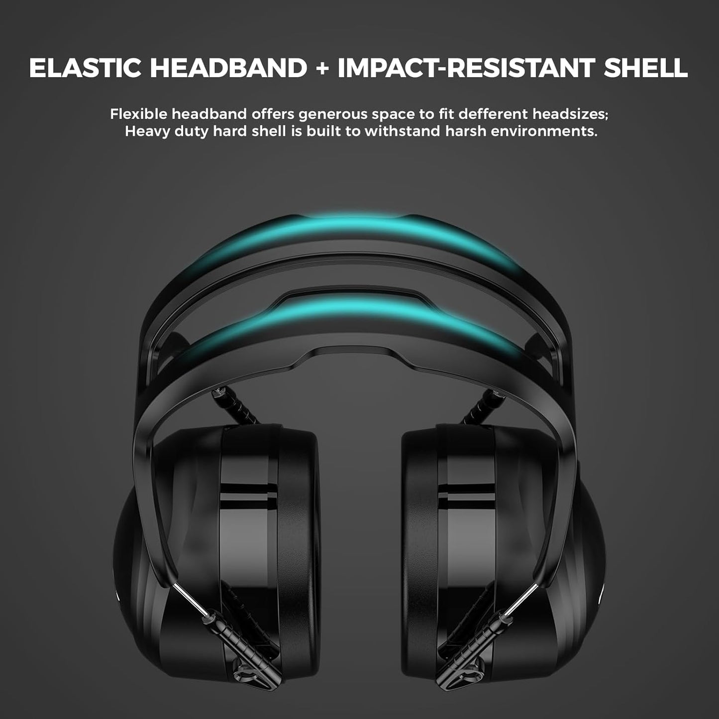ProCase Extra Large SNR 37dB Noise Cancelling Headphones NRR 30dB Ear Muffs | Hearing Protection for Adults Noise Reduction, Wide Size Adjustment and Comfortable