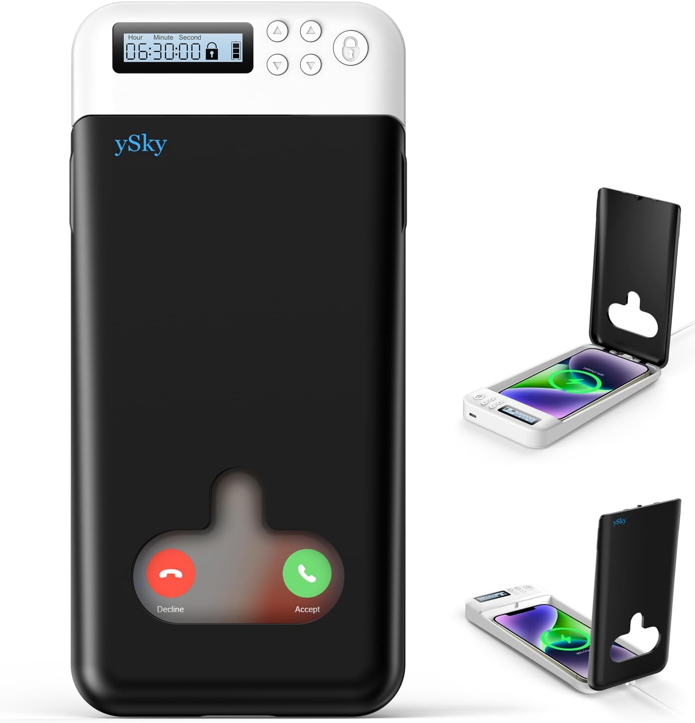 ySky Timed Lock Box, Portable Phone Locker with Self-Control Timer for iPhone, Android, Helping Kids, Students, Adults Focus Back, Mobile Phone Addiction Control (Green)