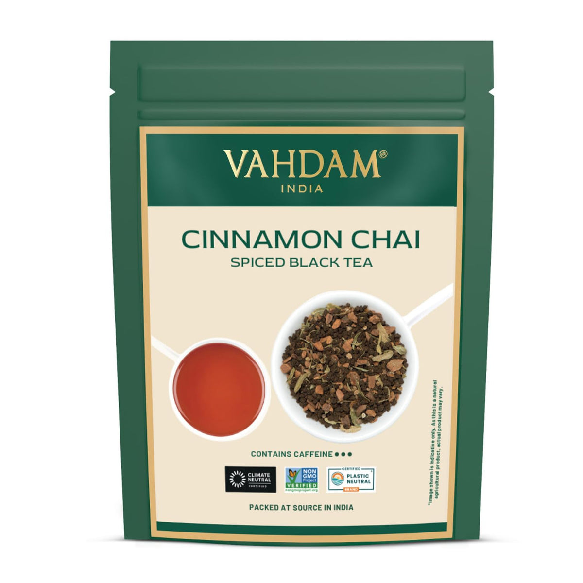 VAHDAM Cinnamon Masala Chai(3.53oz|50+ Cups) Quality Chai Tea Loose Leaf