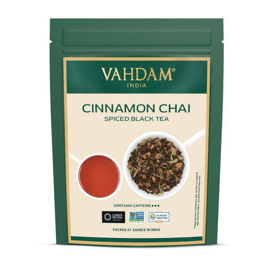 VAHDAM Cinnamon Masala Chai(3.53oz|50+ Cups) Quality Chai Tea Loose Leaf