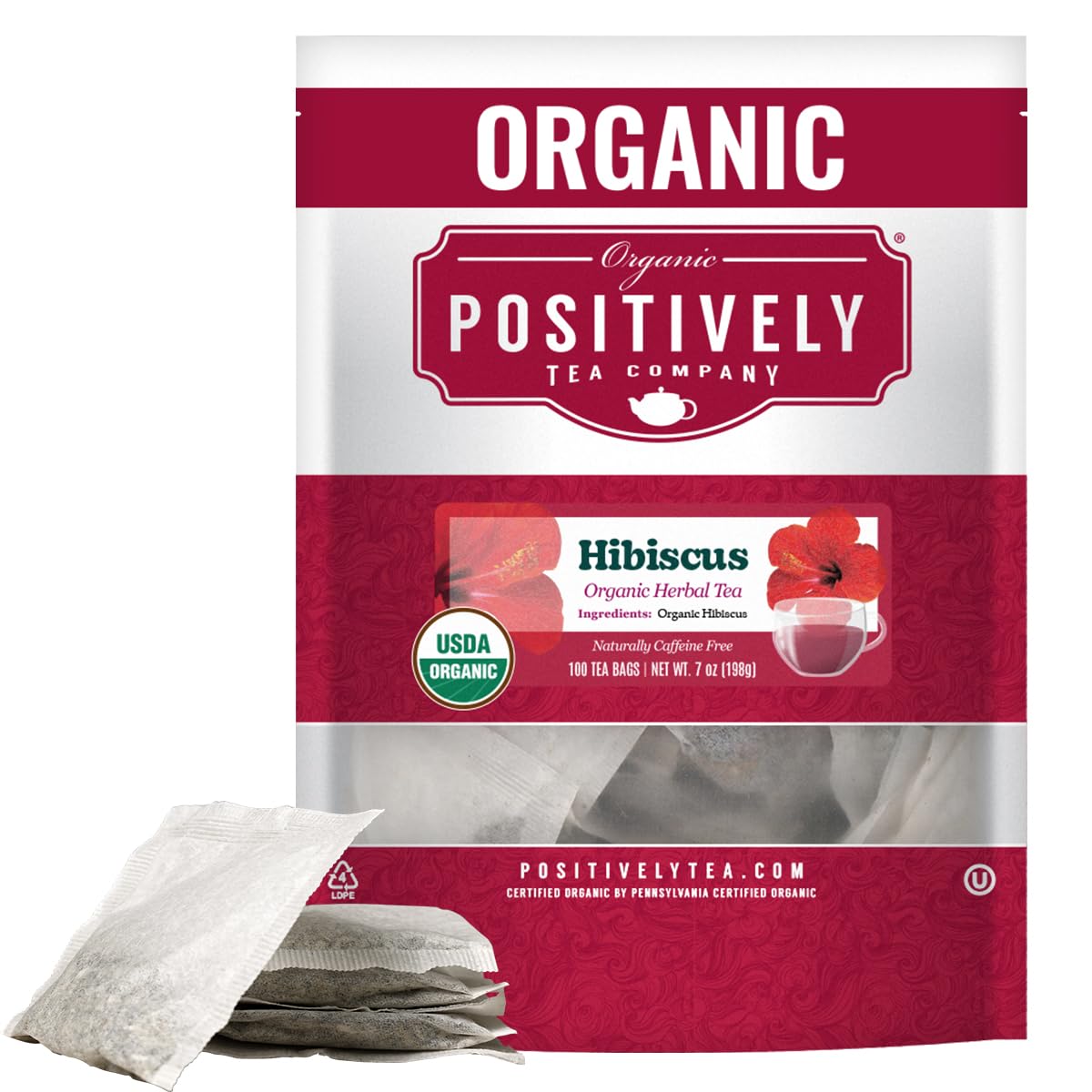 Organic Positively Tea Company, Lavender Chamomile, Herbal Tea, Loose Leaf, 16 Ounce