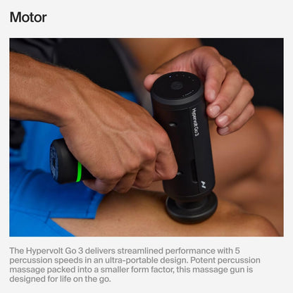 Hyperice Hypervolt Go 3 Percussion Massage Gun Lightweight with Carry Case