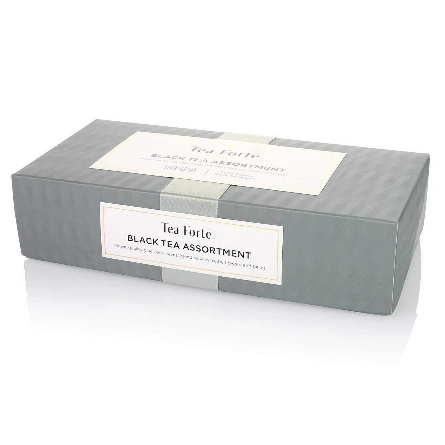 Tea Forte Premium Petite Presentation Box Gift Set Sampler, 10 Count, 2 of Each Blend Individually Wrapped Handcrafted Pyramid Infuser Bags, Demoiselle Tea