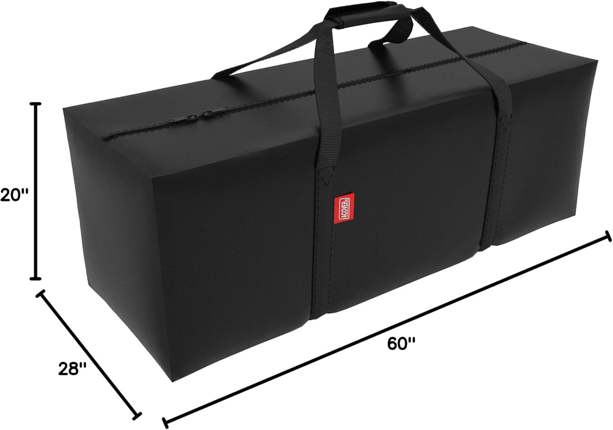 Outdoor Square Cushion/Cover Storage Bag, Protective Zippered Storage Bags with Handles, 32''L x 32''W x 24''H Black