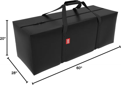 Outdoor Square Cushion/Cover Storage Bag, Protective Zippered Storage Bags with Handles, 32''L x 32''W x 24''H Black