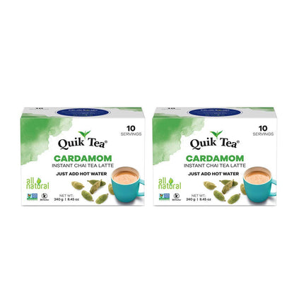 QuikTea Instant Chai Tea Latte Mix, Masala, Unsweetened, 20 Sachets