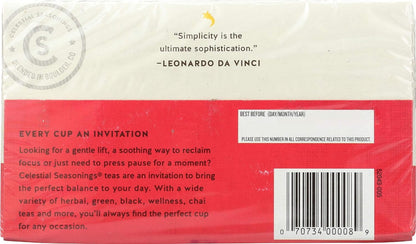 Celestial Seasonings, Tea, Peppermint, 20 ct