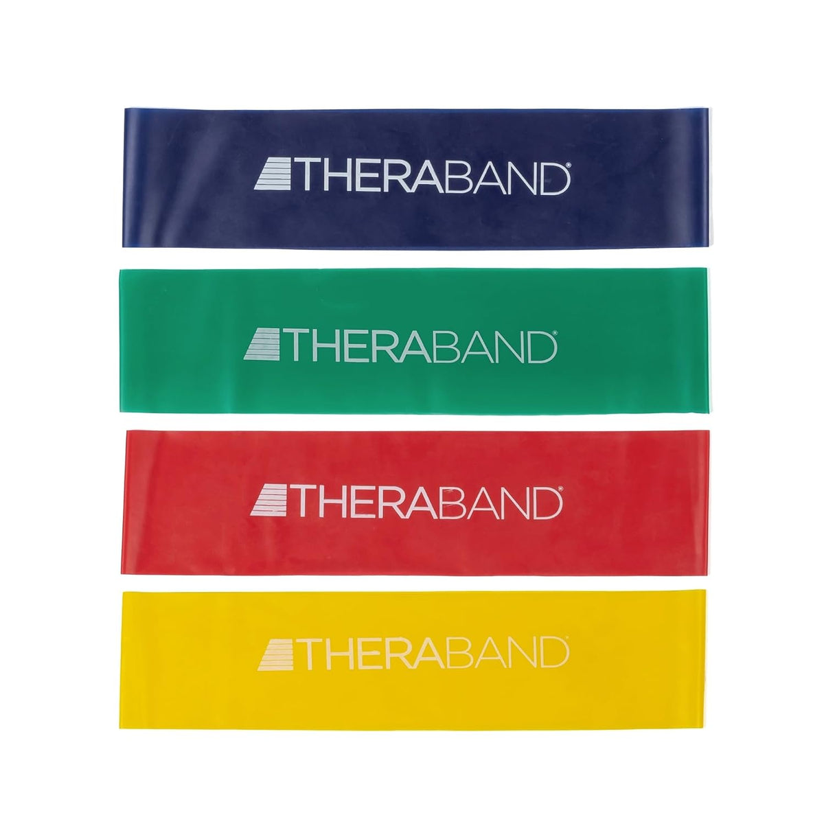 THERABAND Resistance Band Loop Set of 3, Exercise, 12", Black/Silver/Gold