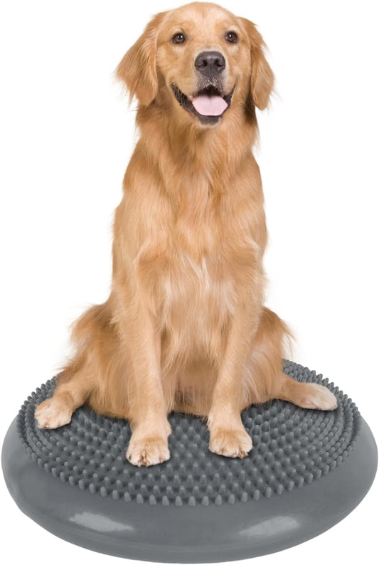 Dog Balance Disc 14", Dog Balance Equipment with Cushion and Pump, Pet Training Platform for Pet Rehabilitation Training, Strength Train Stability, Suitable for Small and Medium-Sized Pets