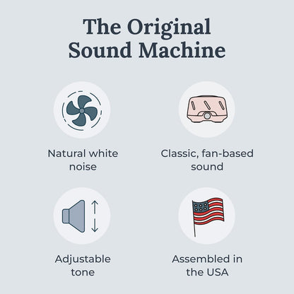 Yogasleep Dohm Uno White Noise Sound Machine, Real Fan Inside for Non-Looping White Noise, Sleep Aid, Office Privacy & Meditation for Adults & Baby, Registry Gift (White)