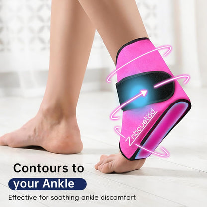 Ankle Ice Pack Wrap for Foot Heel Pain Relief Swelling Reusable Gel Ice Cold Packs Compression for Achilles Tendonitis Plantar Fasciitis Sprained Ankles Swollen Feet Surgery Recovery Heel Spur