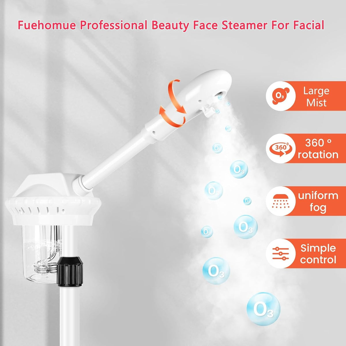 Professional Facial Steamer for Deep Cleansing and Hydration, More Steam