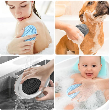 Silicone Body Scrubber, Exfoliating Body Scrubber Silicone, 3pack Soft Loofah Silicone Body Scrubbers for Use in Shower, Shower Scrubber for Body, Silicone Scrubber Men Women for All Skin
