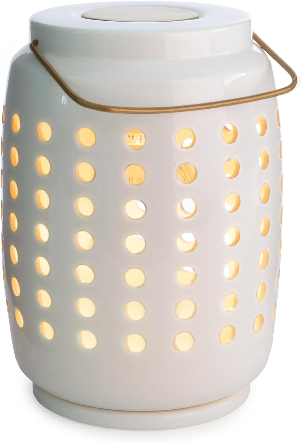 Candle Warmers ETC. Illumination Fragrance Warmer- Light-Up Warmer for Warming Scented Candle Wax Melts and Tarts or to Freshen Room, White Harmony