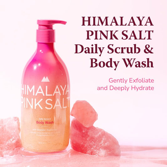 HIMALAYA PINKSALT Daily Scrub & Body Wash 21.1oz