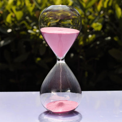 Hourglass, HoveBeaty Hand-Blown Sand Timer Set for Time Management 15 Minutes Durable Glass Construction (15 Min, Black)