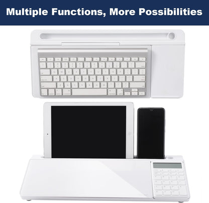 TSJ OFFICE Whiteboard Weekly Dry-Erase-Board - Desktop White Board Calendar Desk Organizers with Accessories Computer Keyboard Stand with Drawer, for Office, Home, School Supplies - White Calendar