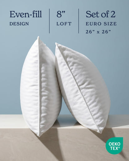Beckham Hotel Collection Bed Pillows Standard/Queen Size Set of 2 - Original Soft Down Alternative Pillow for Sleeping - Soft Support for Back, Stomach or Side Sleepers