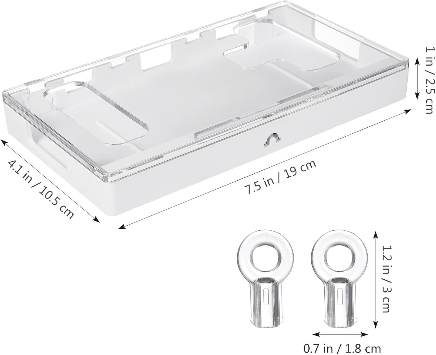 SHINEOFI Cell Phone Lock Box, Portable Phone Locker Case with 2 Keys, Transparent Mobilephone Jail Storage Box for Kids Students Adults Focus, Screen Self-control Timed Locking Container