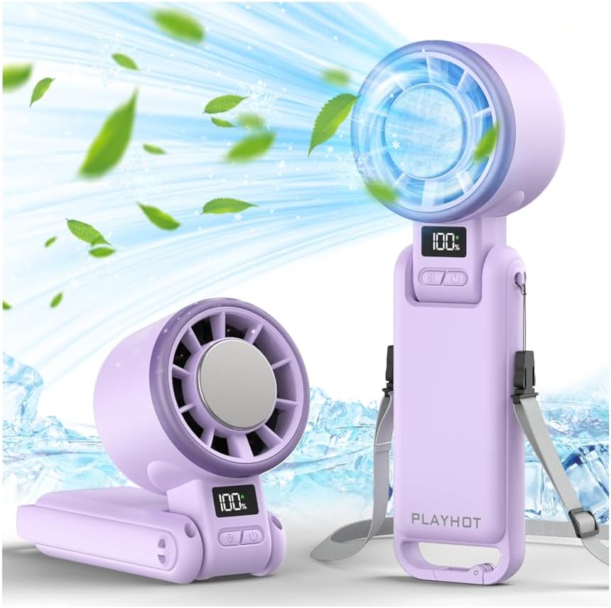 PlayHot Portable Handheld Cooling Fan, Travel Essentials, Gifts for Women