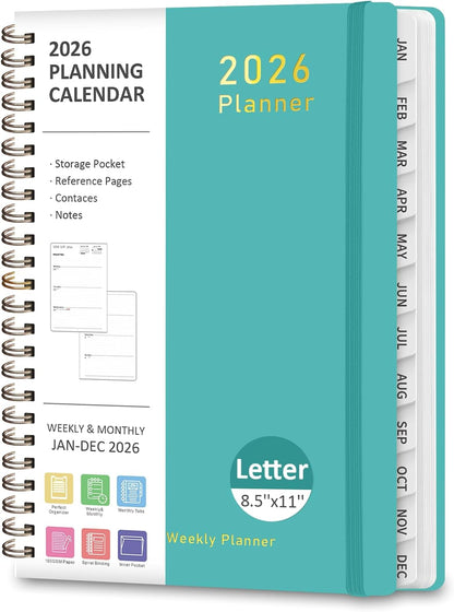 Planner 2026-2027, Weekly and Monthly Calendar Planner, JUL 2026 - JUN 2027 - Colors B