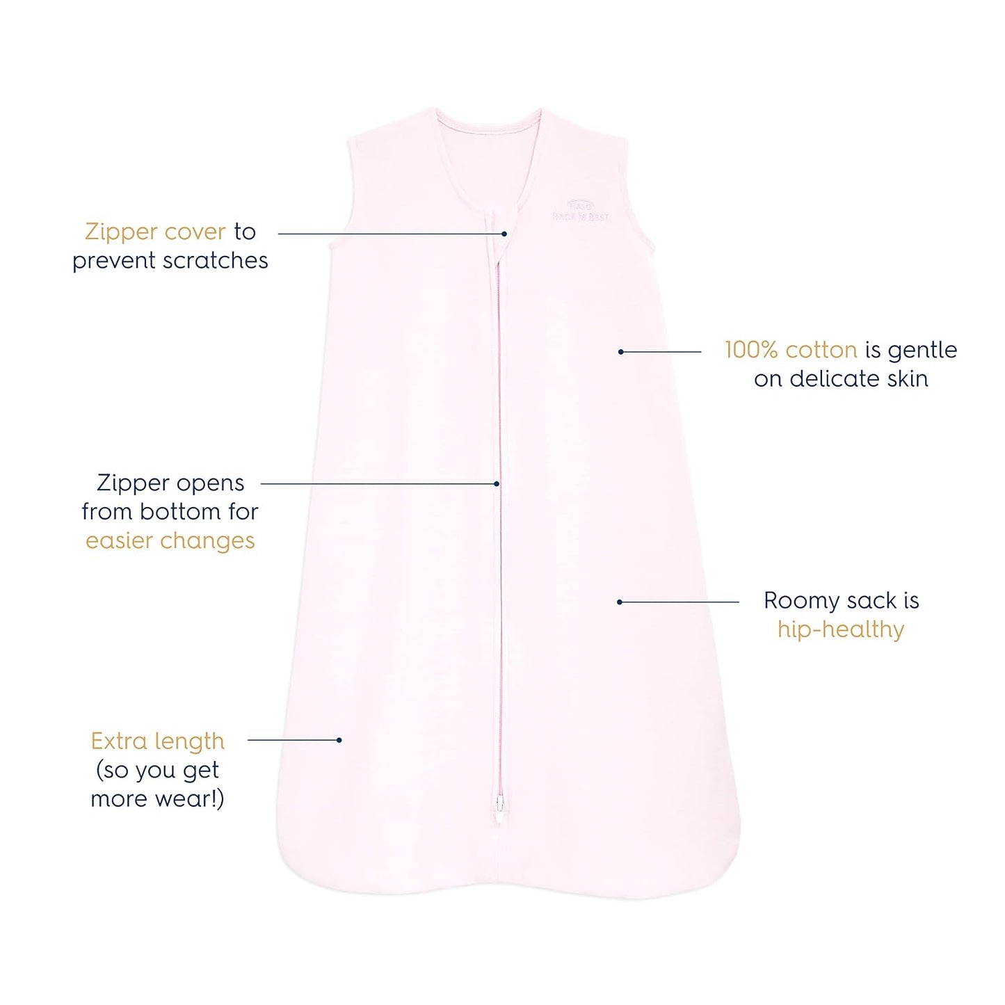 HALO SleepSack, 100% Cotton Wearable Blanket, Swaddle Transition Sleeping Bag, TOG 0.5, Ocean Life, Medium, 6-12 Months