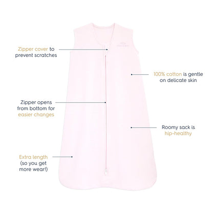 HALO SleepSack, 100% Cotton Wearable Blanket, Swaddle Transition Sleeping Bag, TOG 0.5, Ocean Life, Medium, 6-12 Months