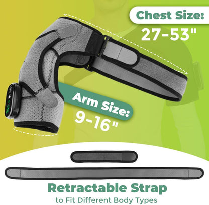 Shoulder Heating Pad with Massage, FSA Eligible Items List, Shoulders Massager for Pain Relief, Left Right Heated Shoulder Wrap for Rotator Cuff & Shoulder Brace Support, HSA Approved Products Only