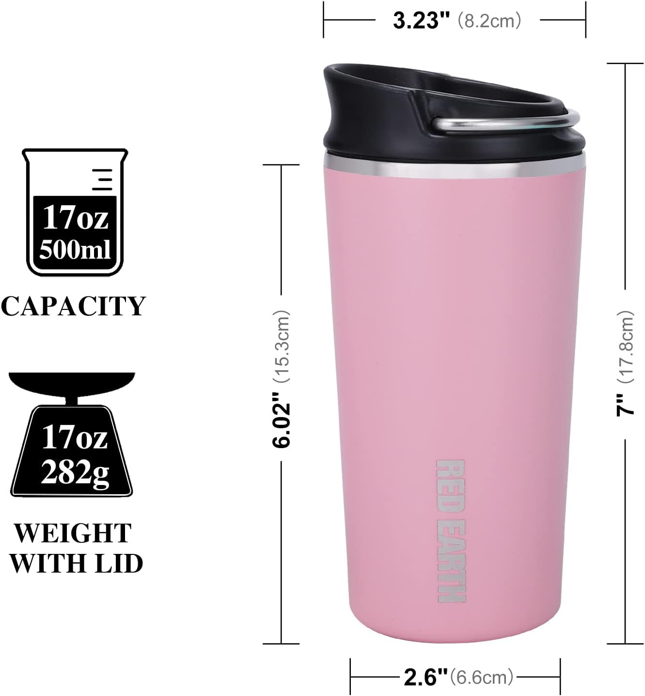 GiNT 17oz Travel Tea Mug with Infuser, 2 Lids. Vacuum Insulated 316 Stainless Steel Coffee Mug. Dishwasher Safe Tea Cup with Strainer for Hot & Cold Brew Coffee. Mothers Day Gifts for Mom (Green)
