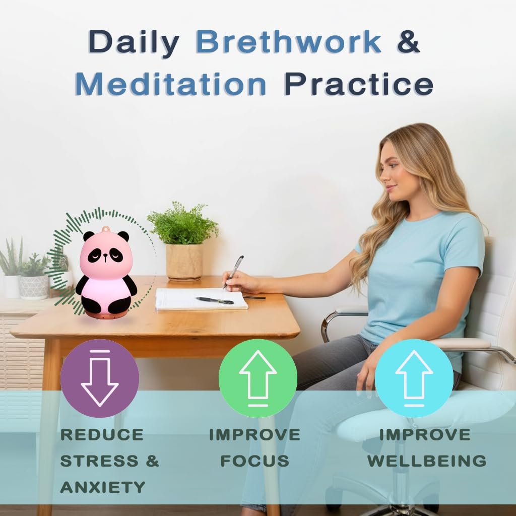Panda Meditation Guided Visual Meditation ADHD Tool "'4 6 8" for Mindfulness | Slow Your Breathing & Calm Your Mind for Stress & Anxiety Relief | Perfect for Adults & Kids