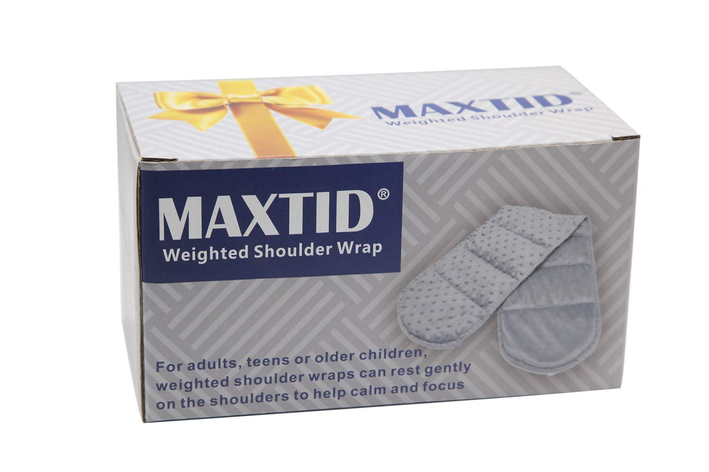 MAXTID Weighted Shoulder Wrap 2 lbs Weighted Relief Wrap for Shoulder, Neck with Glass Beads - Grey Weighted Body Neck Pillows for Adults Kids