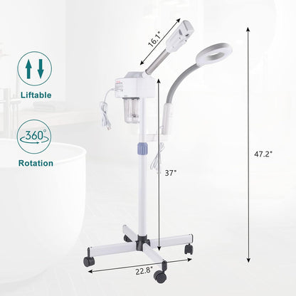 Winado 2 in 1 Facial Steamer with 5X Magnification Light, Deep Cleaning