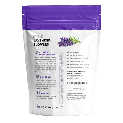 Kate Naturals Dried Lavender Flowers for Tea, Syrup, Lemonade (4oz)