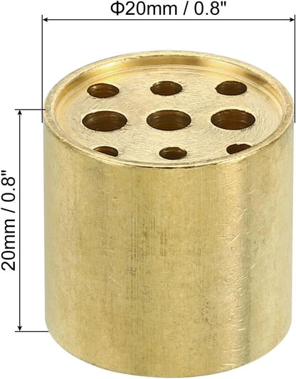 PATIKIL Incense Holder, 2 Pack Brass Incense Cone Burner Stick Holder with 9 Holes Incense Stand Base for Yoga Spa Room Home Office, 0.8" Dia. 0.4" Tall